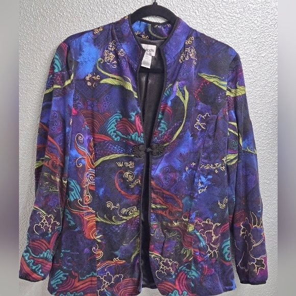 Chico's 100% Silk Kimono/Jacket     Size 1 - Picture 8 of 11